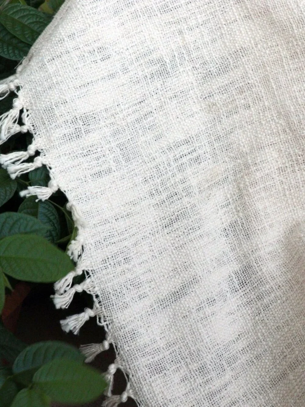 Premium Indian Handwoven Organic Cotton Blanket for Yoga & Meditation 84 x 54 In